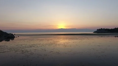 Sunrise on the lake Video stock 77615877