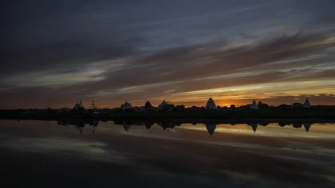 Sunrise on the lake Stock Footage 104883130