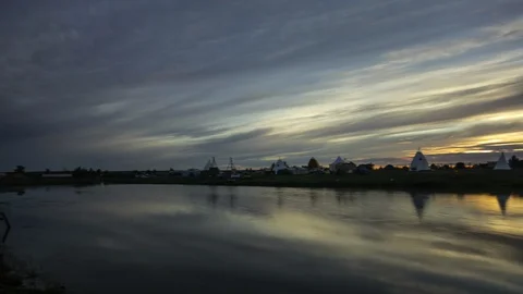 Sunrise on the lake Stock Footage 104883639