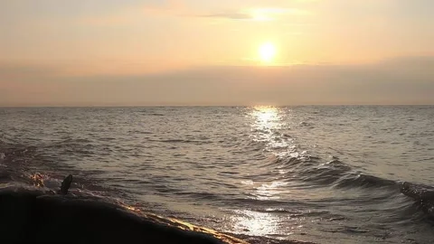 The sunrise by the lake Stock Footage 239574200