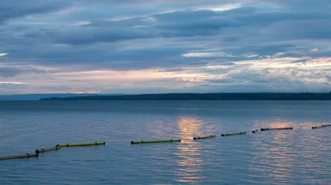 Sunrise Lake Geneva Stock Footage 23701111