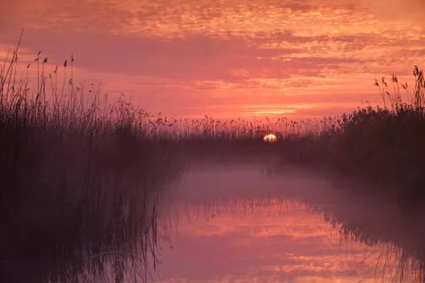 Sunrise lake Stock Photos