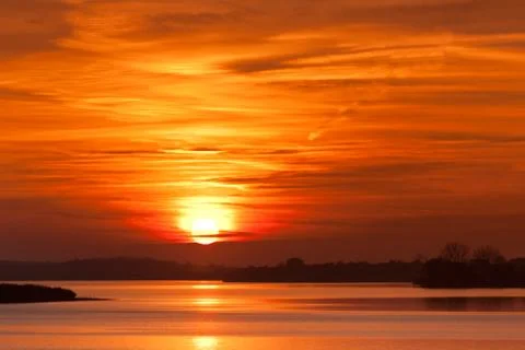 Sunrise lake Stock Photos