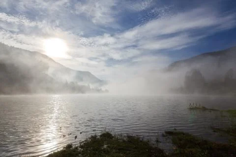 Sunrise lake Stock Photos