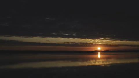 Sunrise Lake Timelapse 4K Stock Footage