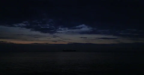 Sunrise light with clouds over city Stock Footage 146982926