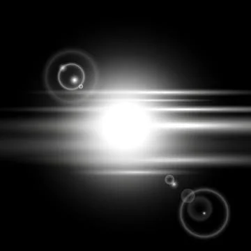Sunrise light effect, white color Stock Illustration