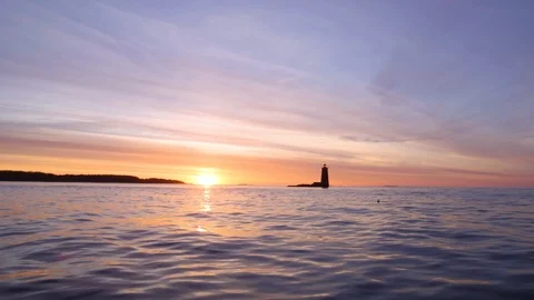 Sunrise Lighthouse Stock Footage 91143995