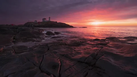 Sunrise At The Lighthouse Stock Footage 219778326