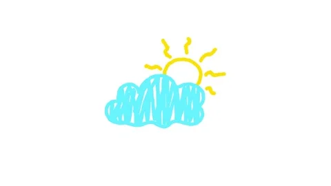 Sunrise looping animation on white background Stock Footage 340273182