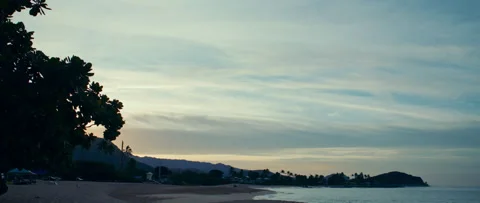 Sunrise of Makaha Beach Stock Footage 223438076