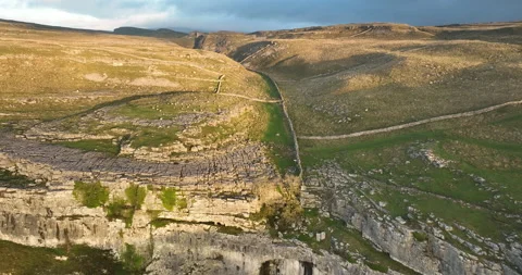 Sunrise at Malham cove Stock Footage 224974267