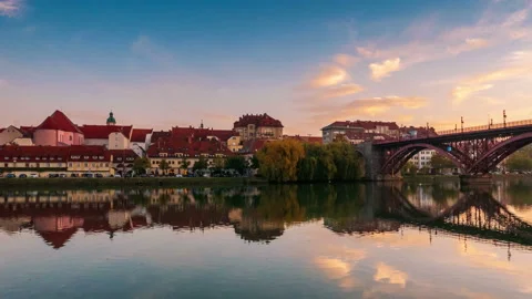 Sunrise at Maribor Stock Footage 127281835