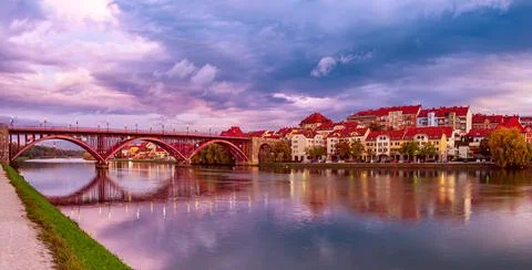 Sunrise at Maribor Stock-Fotos