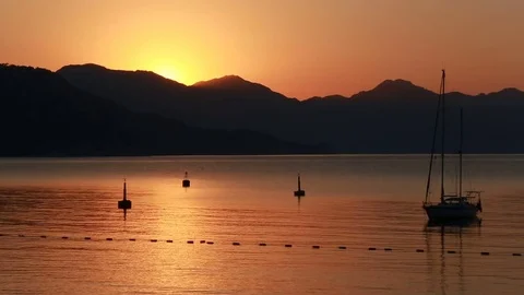 Sunrise in Marmaris Stock Footage 76186363