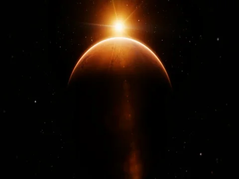 Sunrise at Mars Video stock 80219869