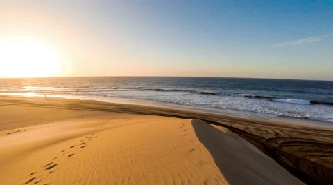 Sunrise on Maspalomas beach Stock Footage 60745516