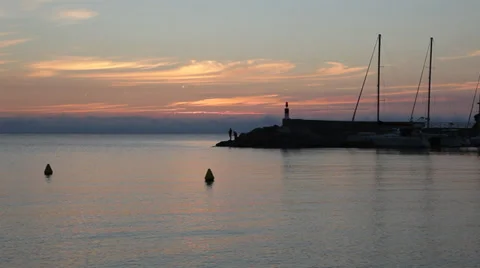 Sunrise on the mediterranean Video stock 28527421