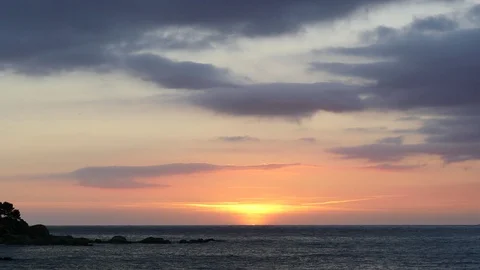 Sunrise on the Mediterranean Sea Video stock 80556894