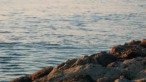 Sunrise by the Mediterranean Sea Stock Footage 123391553