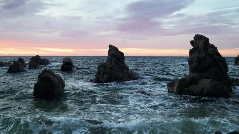 Sunrise at the Mediterranean Sea Video stock 244601316