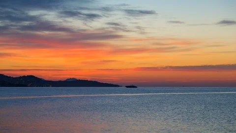 Sunrise on the mediterranean timelapse Stock Footage 111747755