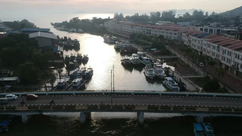 Sunrise in Mersing Stock Footage 141173195