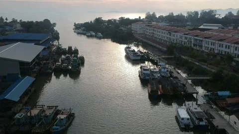 Sunrise in Mersing Stock Footage 141173561