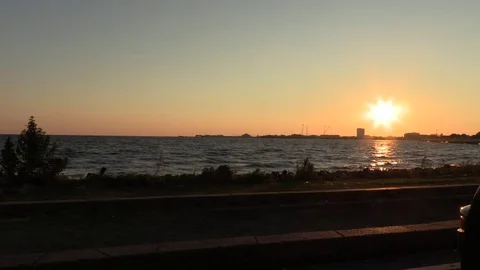 Sunrise Metairie to New Orleans Stock Footage