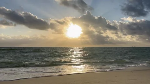 Sunrise at Miami Beach, Florida Stock Footage 337185307