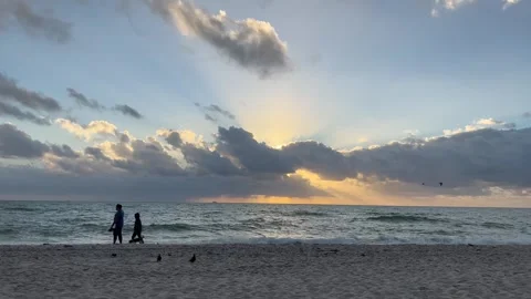 Sunrise at Miami Beach, Florida Stock Footage 337185862