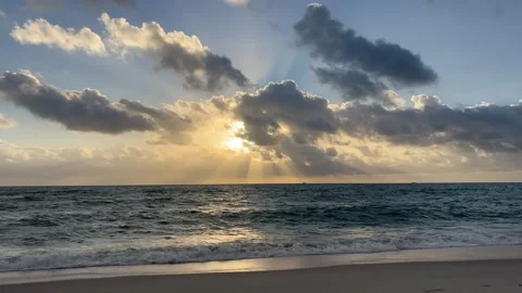 Sunrise at Miami Beach, Florida Stock Footage 337186199