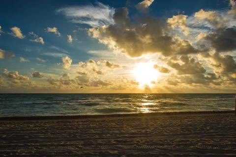 Sunrise at Miami Beach Stock Photos