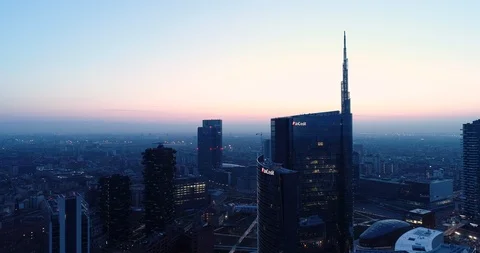 Sunrise in Milan Stock Footage 105580235