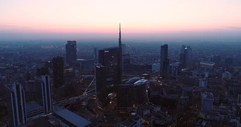 Sunrise in Milan Stock Footage 105582175