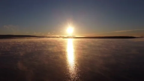 Sunrise, mist, water Stock Footage 236389162