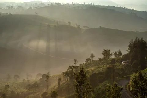 Sunrise moment from Giri's peak, Java, Indonesia, Southeast Asia, Asia Stock-Fotos
