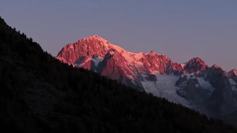 Sunrise at Mont Blanc Stock Footage 320139148