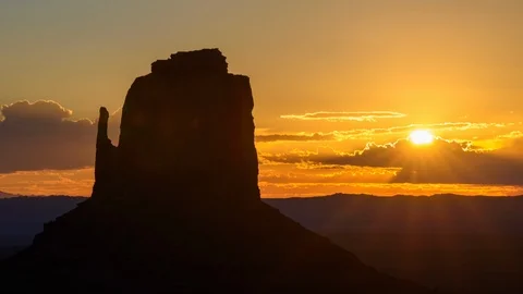 Sunrise at Monument Valley Stock Footage