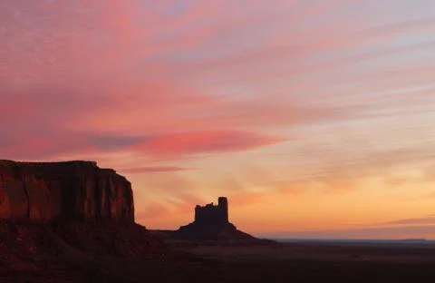 Sunrise in monument valley Stock Photos