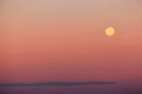 Sunrise moon Foto stock