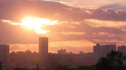 Sunrise Morning 2 - City View Stock Footage
