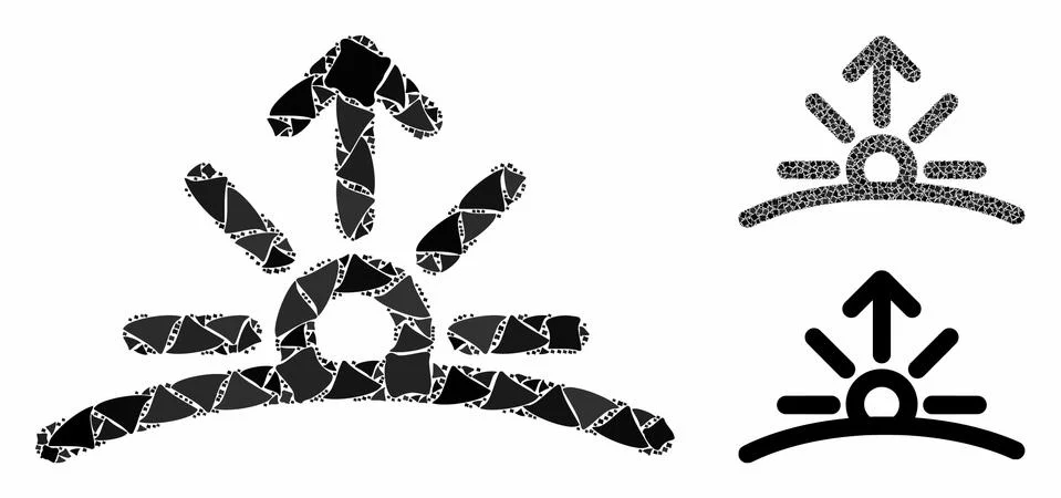Sunrise Mosaic Icon of Bumpy Elements 스톡 일러스트