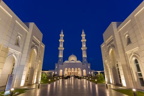 Sunrise Mosque in timelapse Stock Footage 133992412