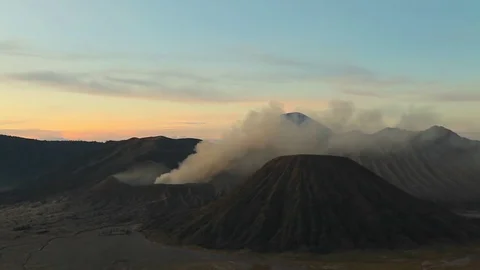 Sunrise at Mount Bromo volcano Stock-Footage 70116859