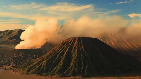 Sunrise at Mount Bromo volcano Stock-Footage 70116870