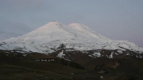Sunrise on mount Elbrus Stock-Footage 63365513