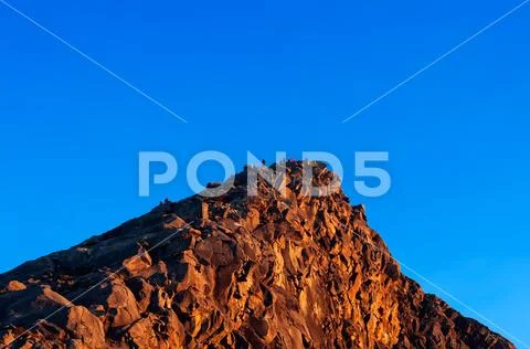 Sunrise on Mount Kinabalu,the highest peak in the Malay Archipelago,East Mala Stock Photos