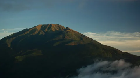 Sunrise on a Mount Merapi summit, Indonesia Stock Footage 45348954