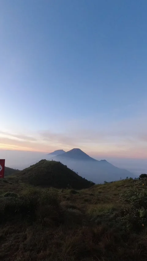 Sunrise on Mount Prau Stock Footage 250173463